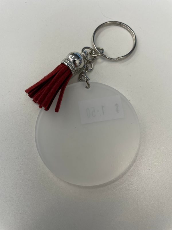 Acrylic Circle Tassel Keychain