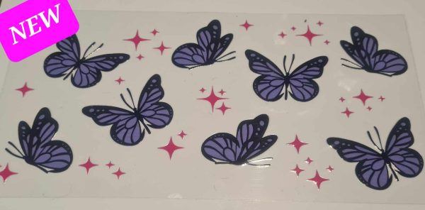 Purple Butterflies UV DTF