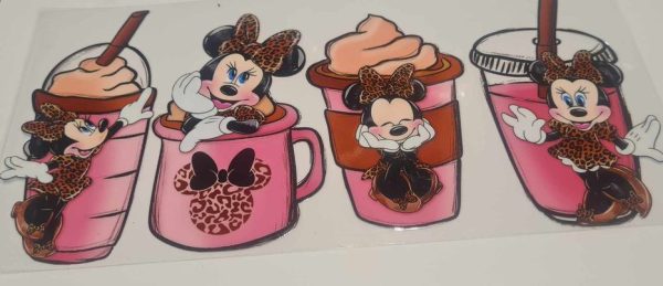 DTF Sticker- Minnie Mouse coffee