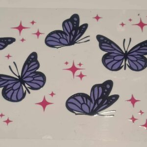 Purple Butterflies UV DTF